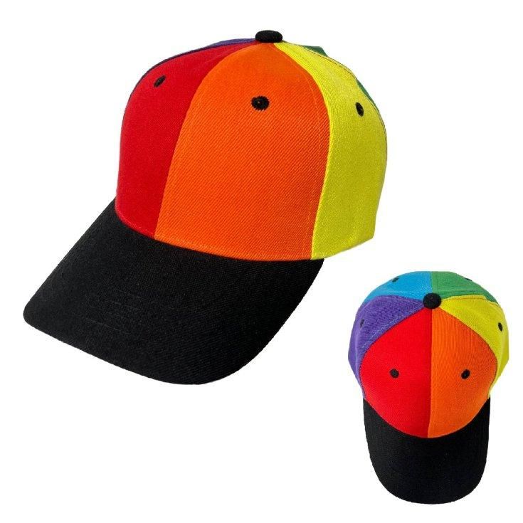 24 Pieces Pride Hat (rainbow Panels) - Baseball Caps & Snap Backs