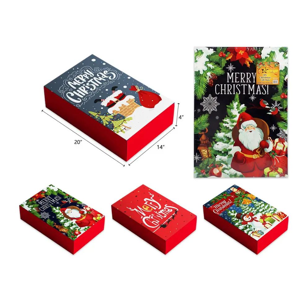 24 Pieces 20 X 14 X 4 Christmas Gift Box - Christmas Gift Bags and Boxes