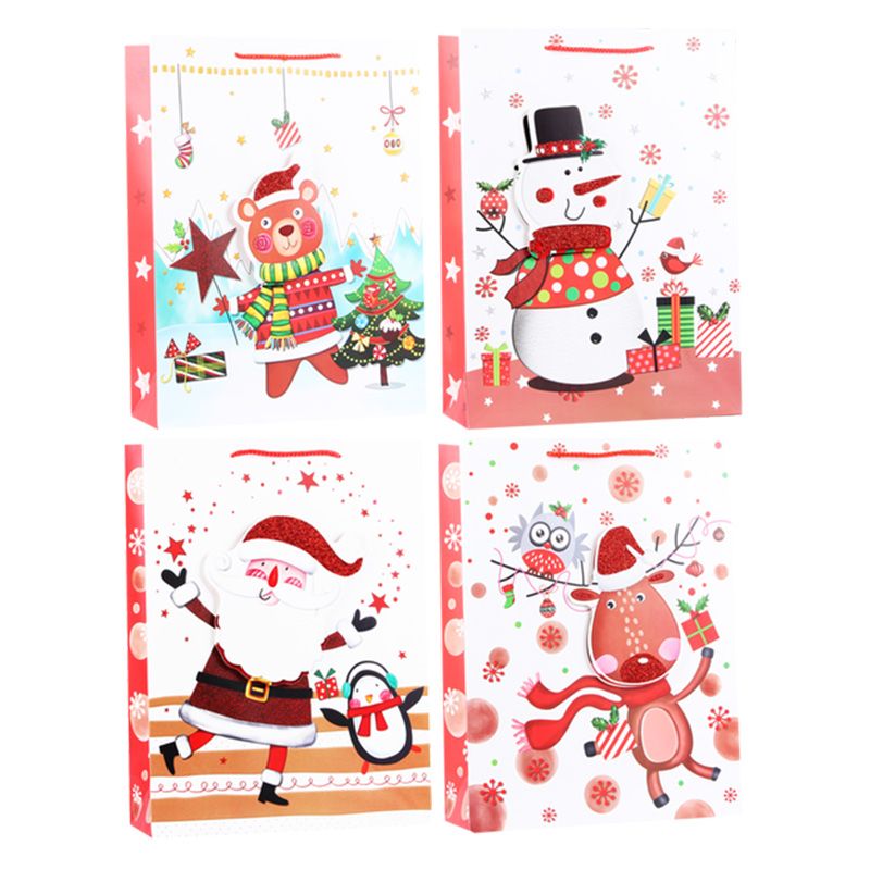 96 Pieces of Xmas Bags 3d 4 Asrtd (xl)
