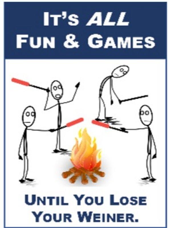 5 Pieces of 16"x12" Metal Sign - It's All Fun & Games Until