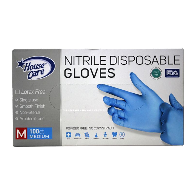 10 Pieces of 100pc Nitrile Medium Disposable Glove