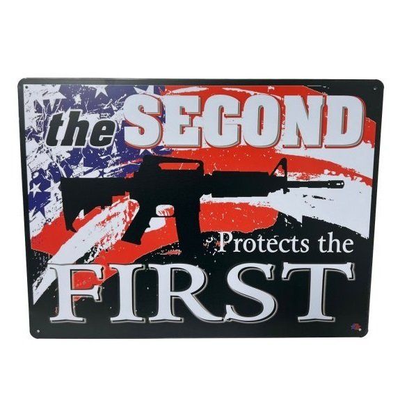 5 Pieces of 16"x12" Metal Sign - The Second Protects The First