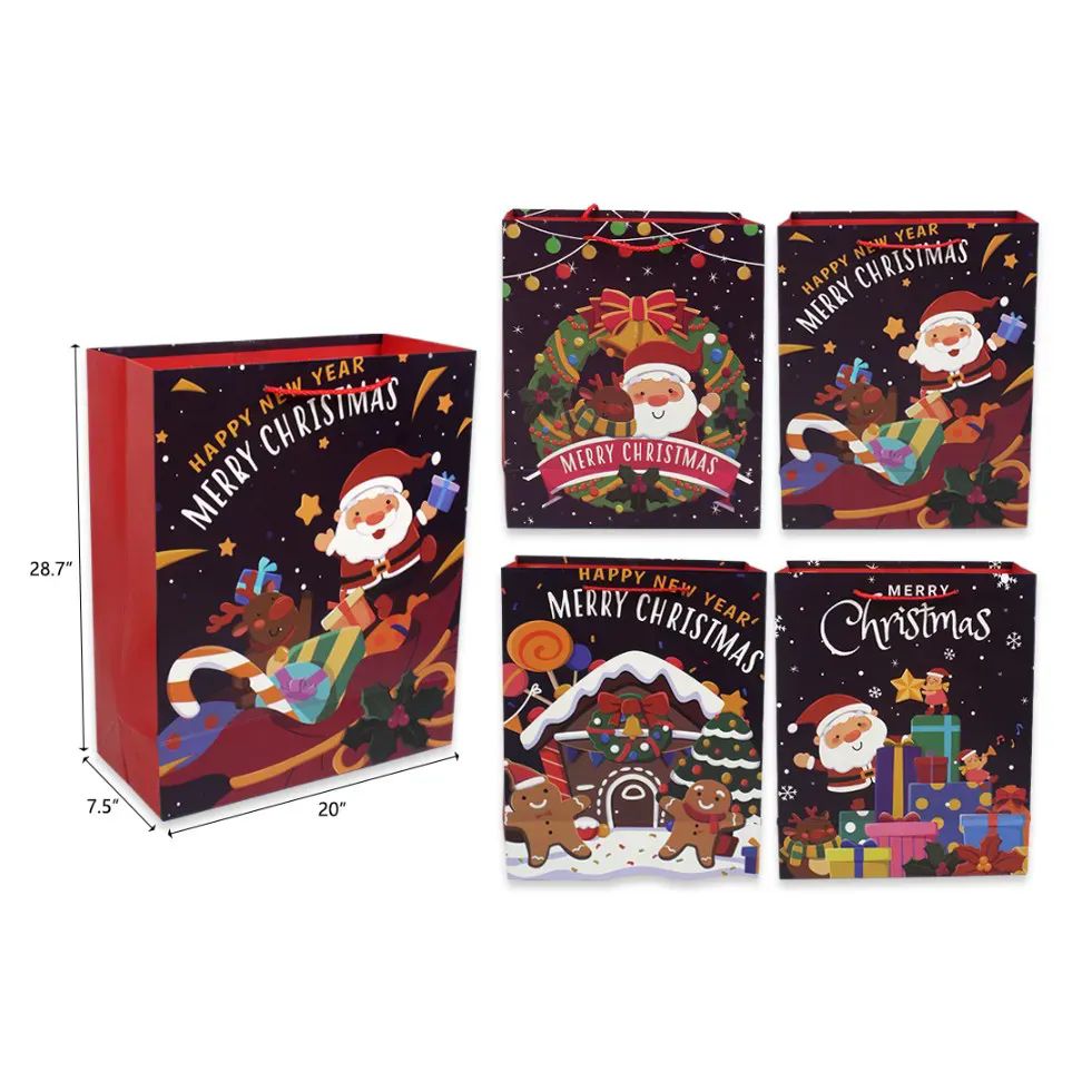 72 Pieces of 20 X 28.7 X 7.5 Christmas Gift Bag