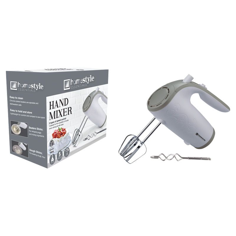 6 Pieces of 5 Speeds Hand Mixer With Beater 150w