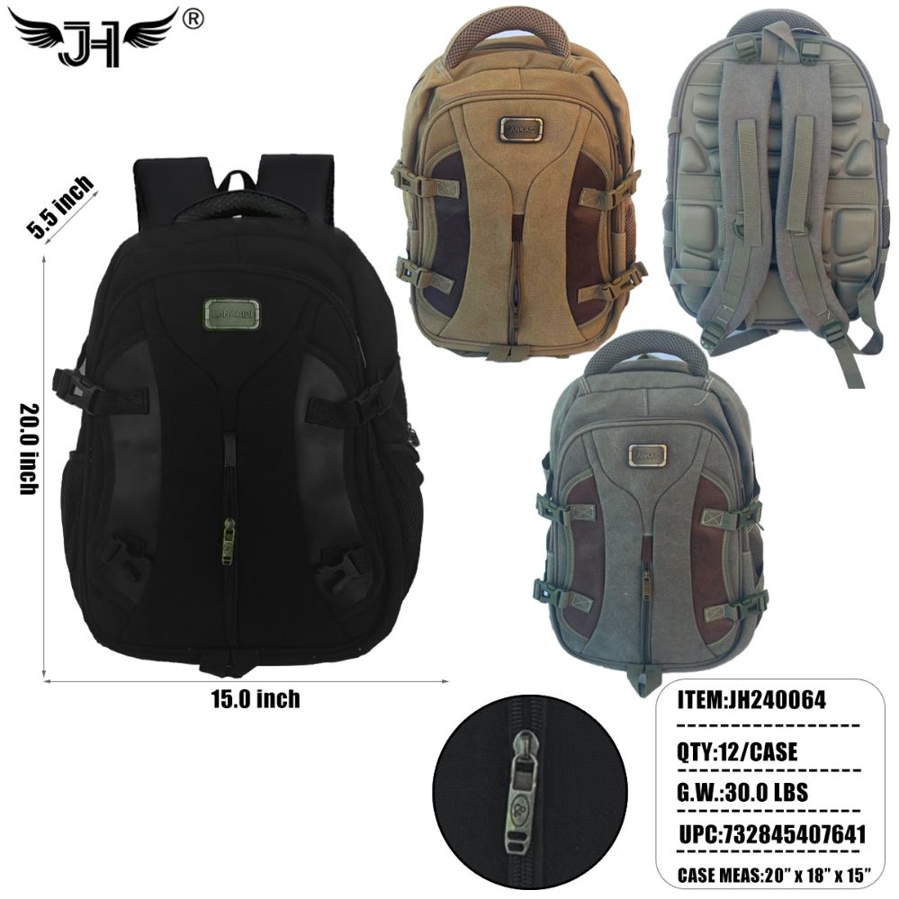 12 Pieces of Backpack - 3 Color Mix 19"