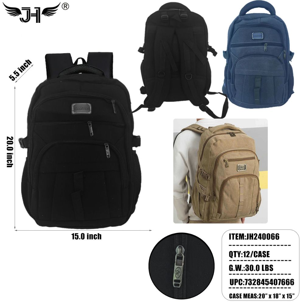 12 Pieces Backpack - 3 Color Mix 19" - Backpacks 18" or Larger
