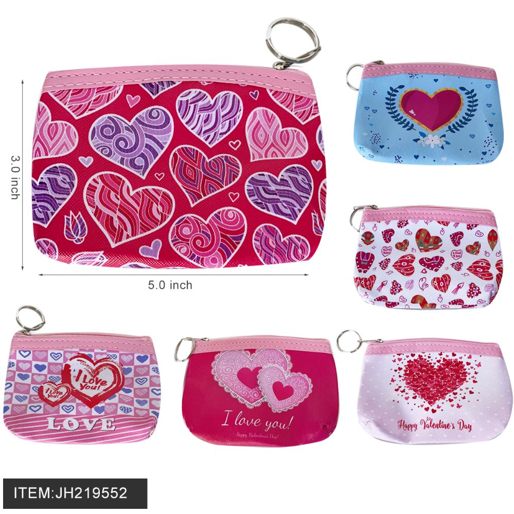480 Pieces of Coin Purse - Heart Design 6 Styles Mix
