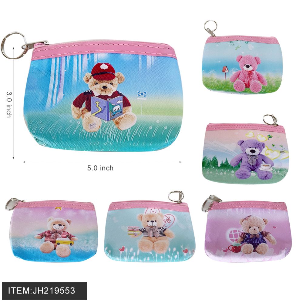 480 Pieces of Coin Purse - Bear Design 6 Styles Mix