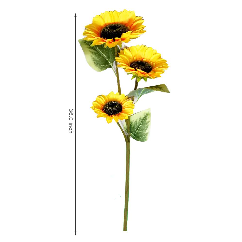 24 Pieces Artifical Sunflower 3 Flowers 36" - Artificial Flowers