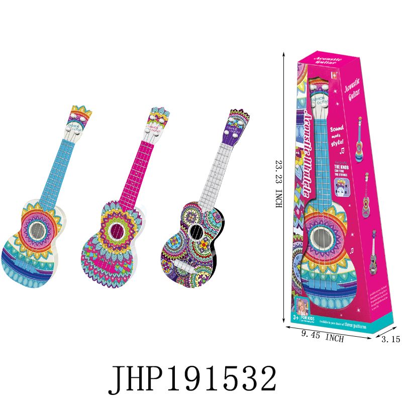 12 Pieces Guitar For Kids Fashion Doll Design Mix Color - Toy Sets