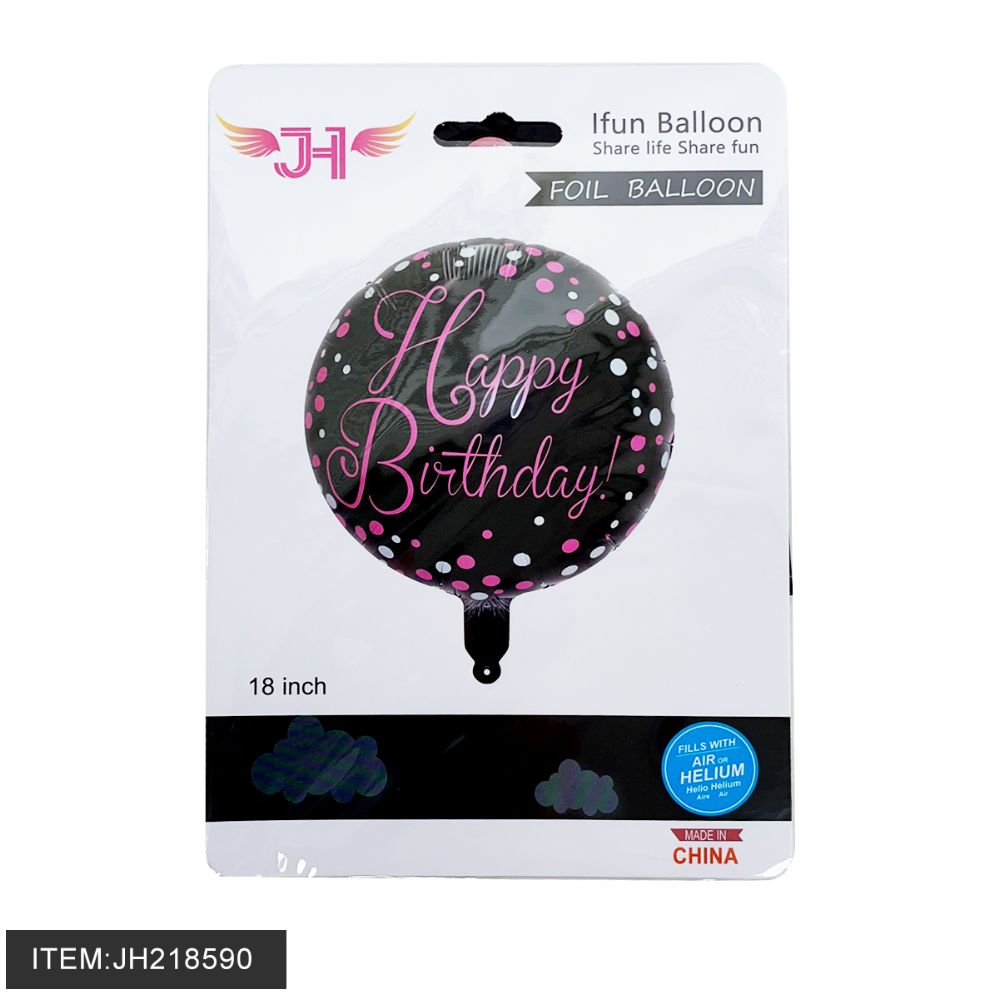 24 Pieces of Happy Birthday Foil Balloon 18"