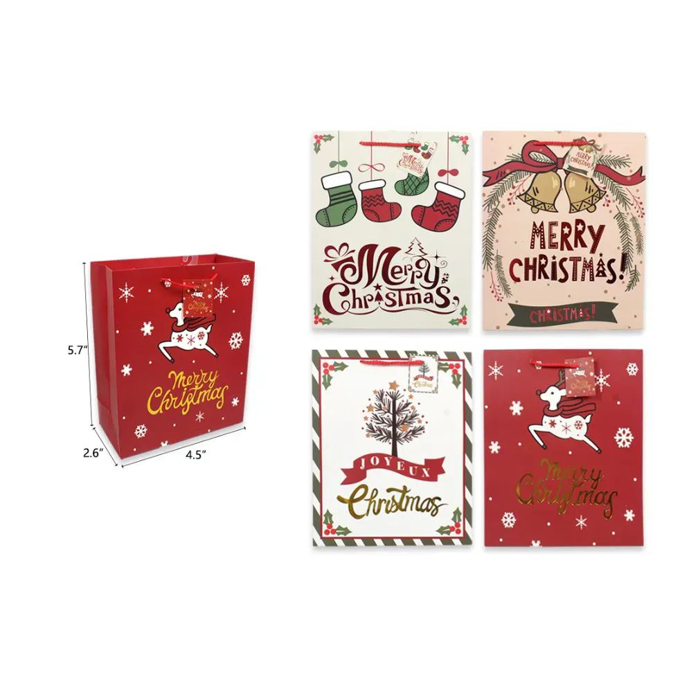 144 Pieces of 4.5 X 5.7 X 2.6 Christmas Gift Bag