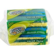 24 Packs of 4pk Fresh Start Heavy Duty Cellulose Sponges