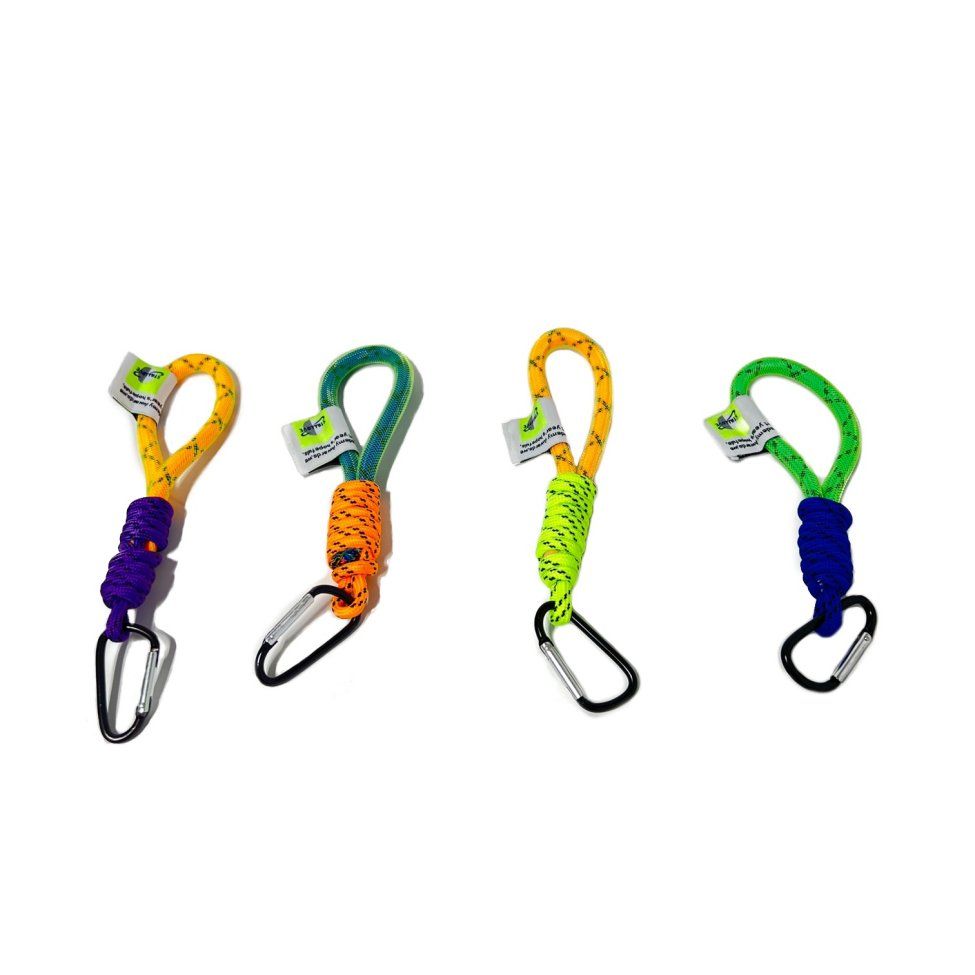 24 Pieces of 7" Neon Rope Key Chain