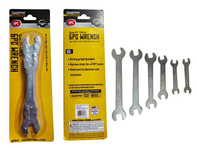 72 Pieces of 6-Piece Wrenches
