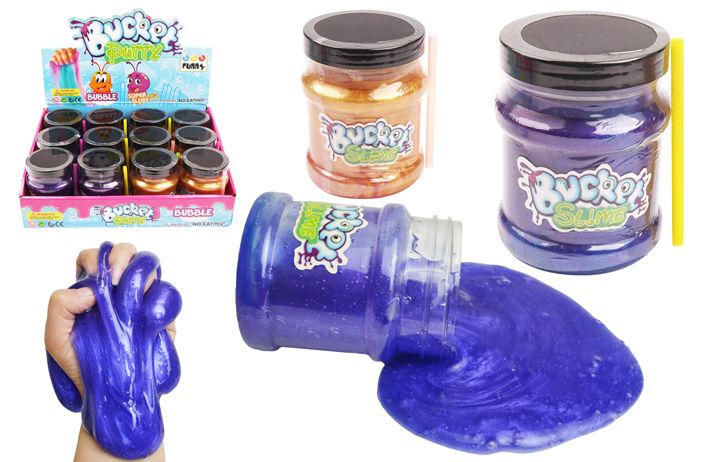 36 Pieces of Bubble Slime In Bucket Glitter