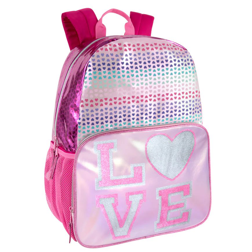 24 Pieces of 17 Inch Glitter Love Backpack