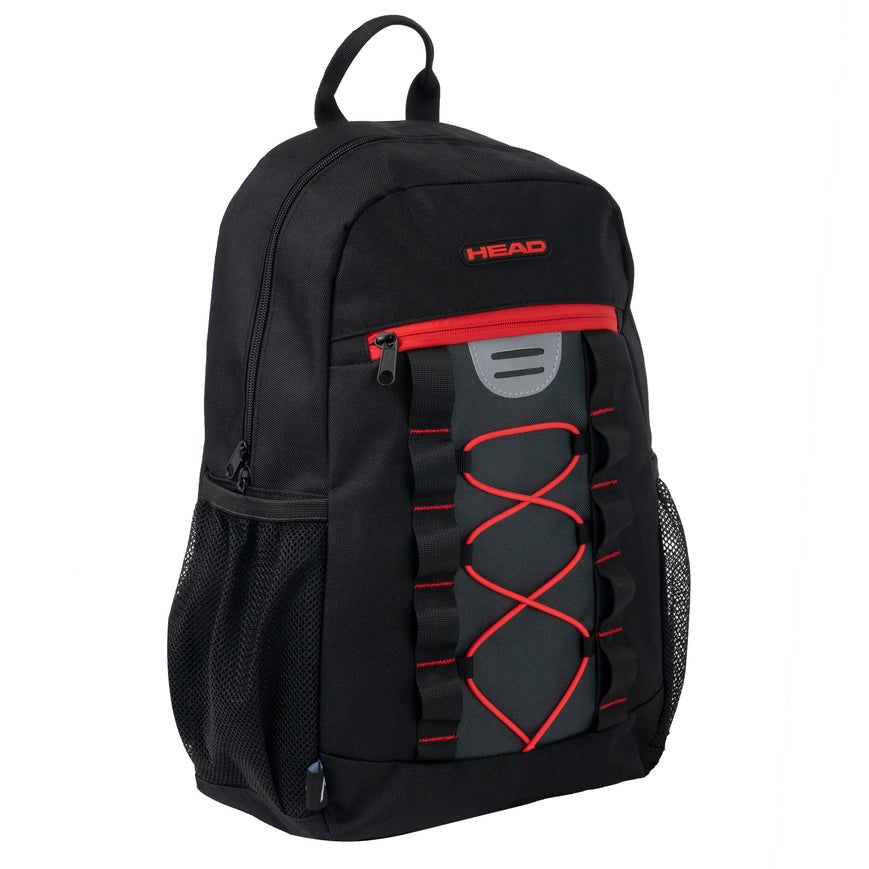 24 Pieces of Head Bungee Reflective Backpack - Black