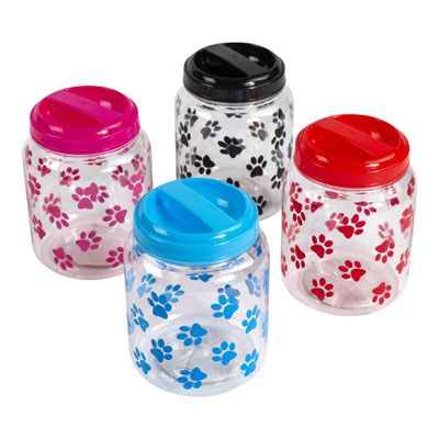 36 pieces Pet Treat/food Plastic Jar W/lid 3 Colors - Pet Chew Sticks and Rawhide