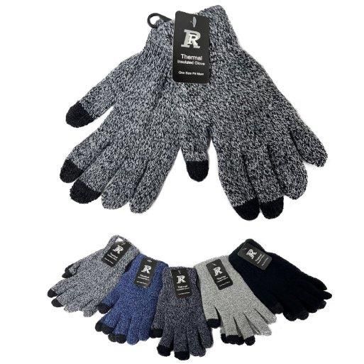 24 Pairs Knitted Touch Screen Gloves [double Layer] - Knitted Stretch Gloves