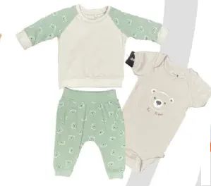48 Pieces Newborn 3 Piece Set 100% French Terry Cotton - Baby Apparel