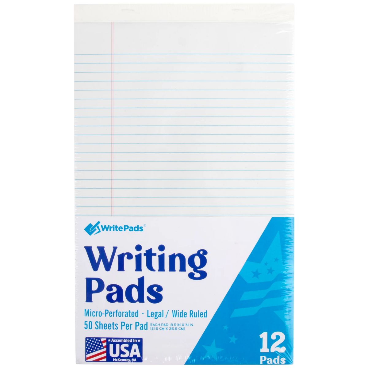 72 Sets of Legal Writing Pad Wide Ruled - 50 Sheets