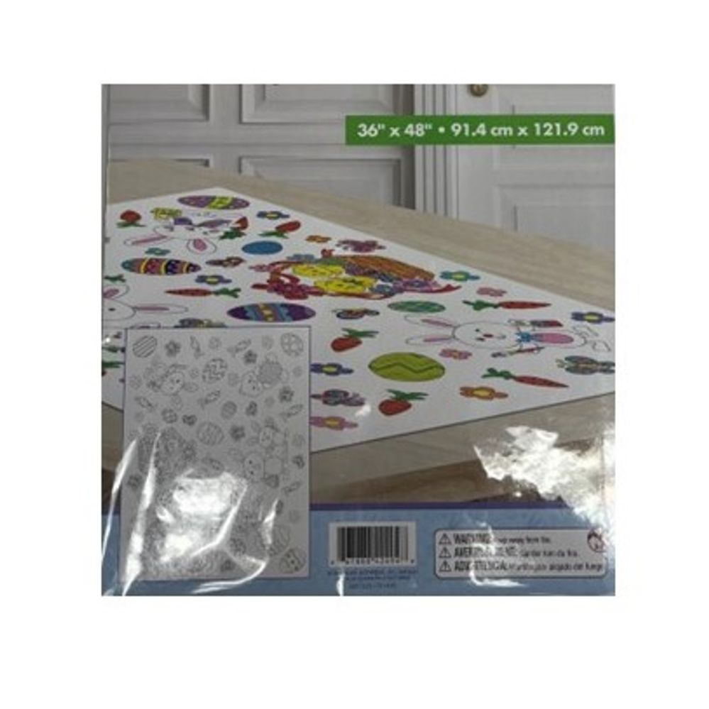 24 pieces of Tablecover Easter Color Your Own Paper 36x48in Pb/in Use Insert