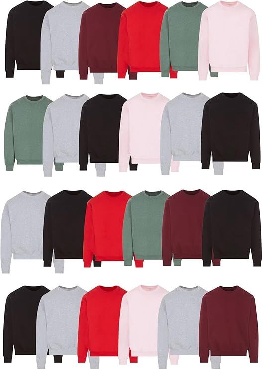 36 Pieces of Unisex Assorted Colors Fleece Sweat Shirts Assorted Sizes And Colors