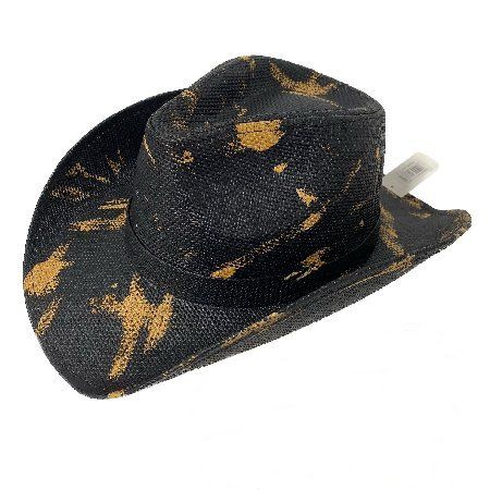 24 Pieces of Painted Cowboy Hat [black/gold]