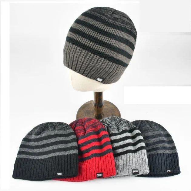24 Pieces PlusH-Lined Knit Beanie [variegated/striped/solid Combo] - Winter Beanie Hats