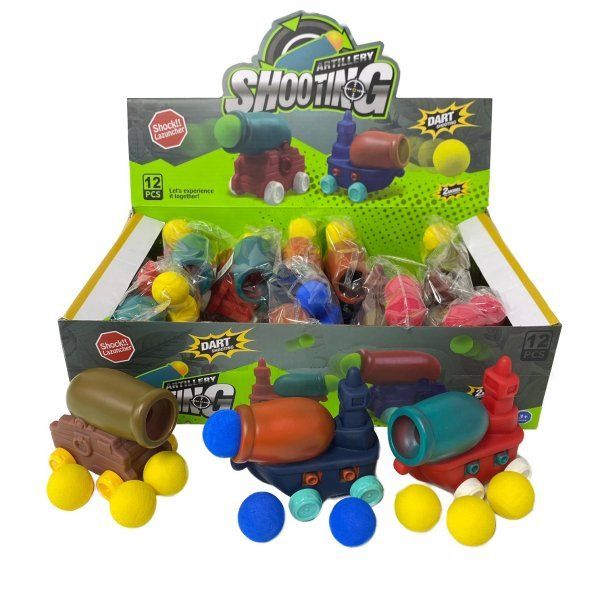 24 Pieces Popping Ball Launcher Toy [cannon] - Toy Weapons