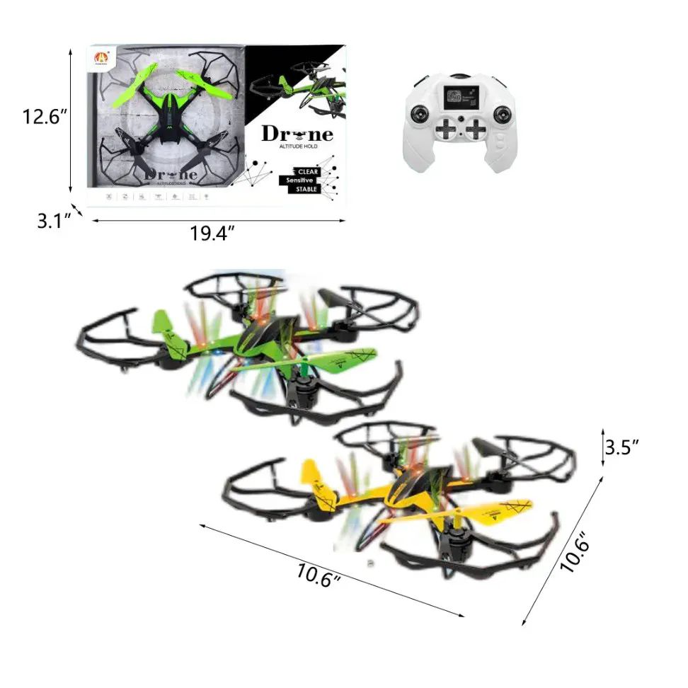12 Pieces Altitude Hold Drone With Usb Cable - Cars, Planes, Trains & Bikes