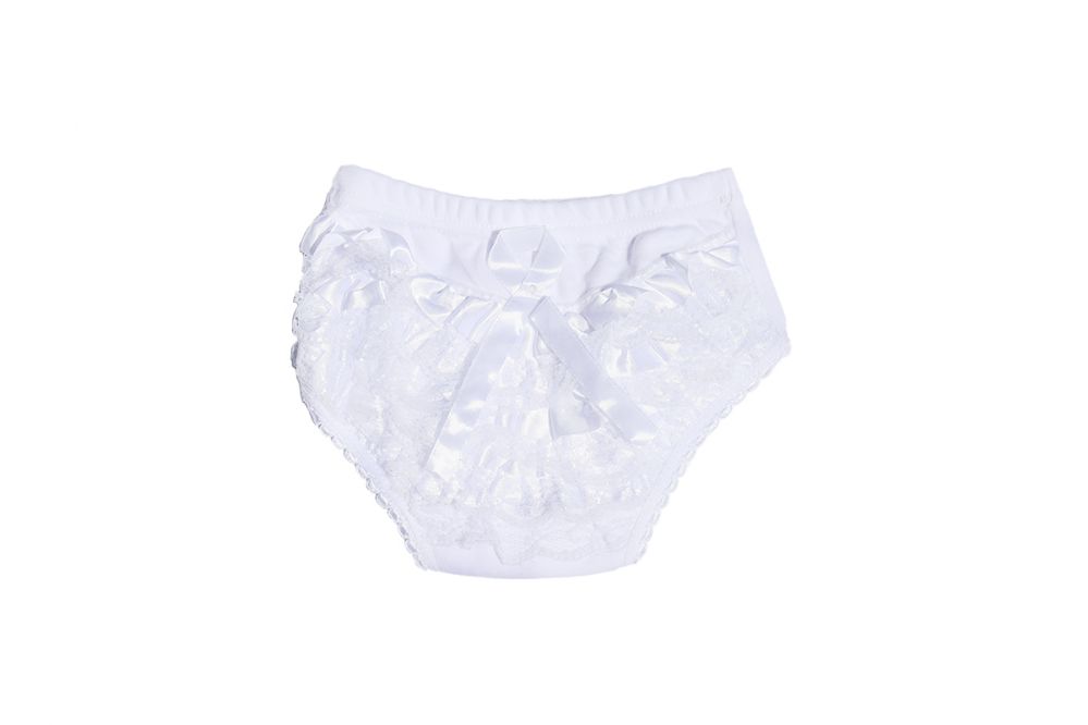 360 Pieces of Girl's White Laced Underwear (4-6) 30dz