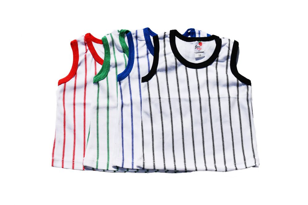 300 Pieces Boy's Colored Striped Tank Top (1-3) - Baby Apparel