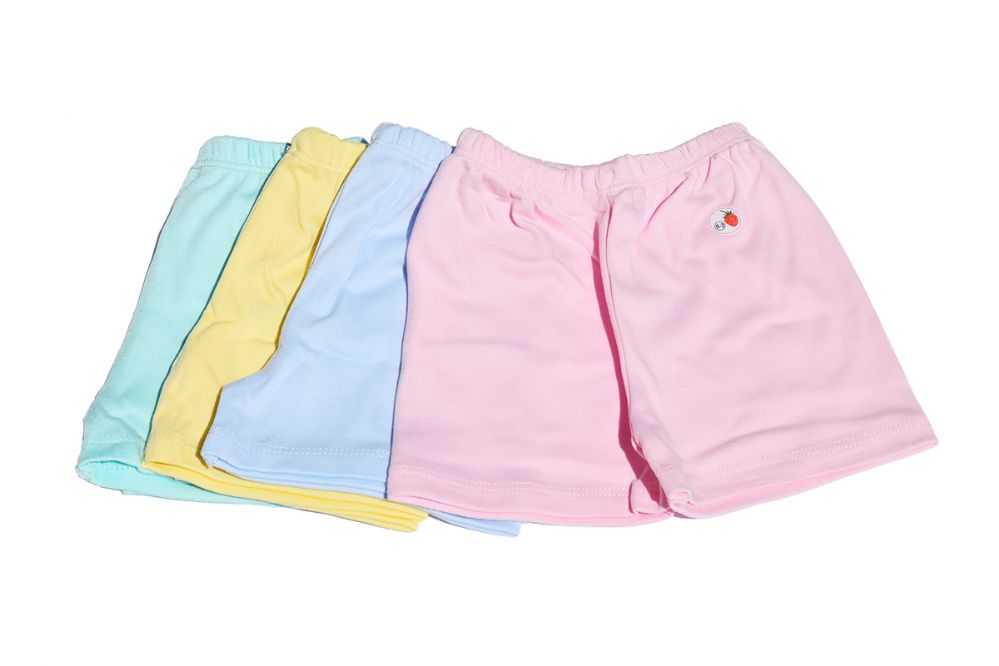 300 Pieces Netural Gender Pastel Colored Shorts (4-6) - Baby Apparel