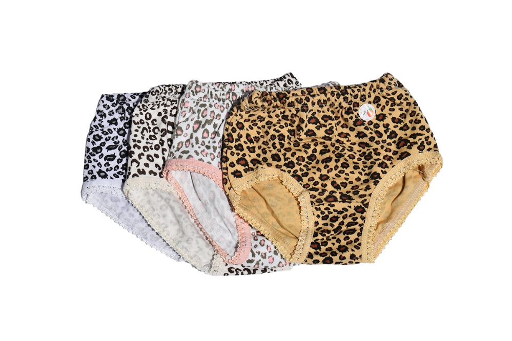 300 Pieces Girl's Cheetha Print Underwear (1-3) - Baby Apparel