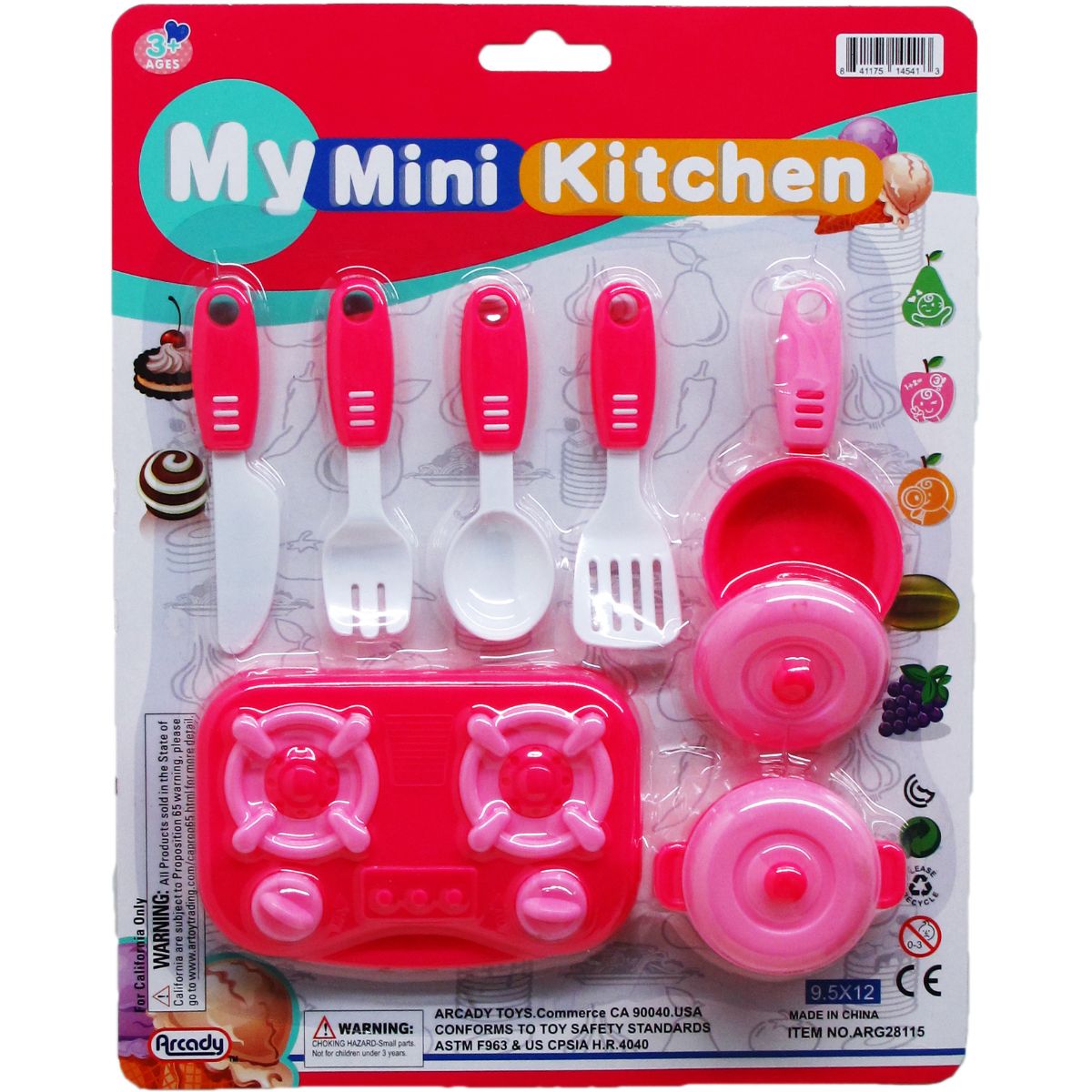 48 Pieces Kitchen Play Set On Blister Card, 2 Assrt Styles - Toy Sets