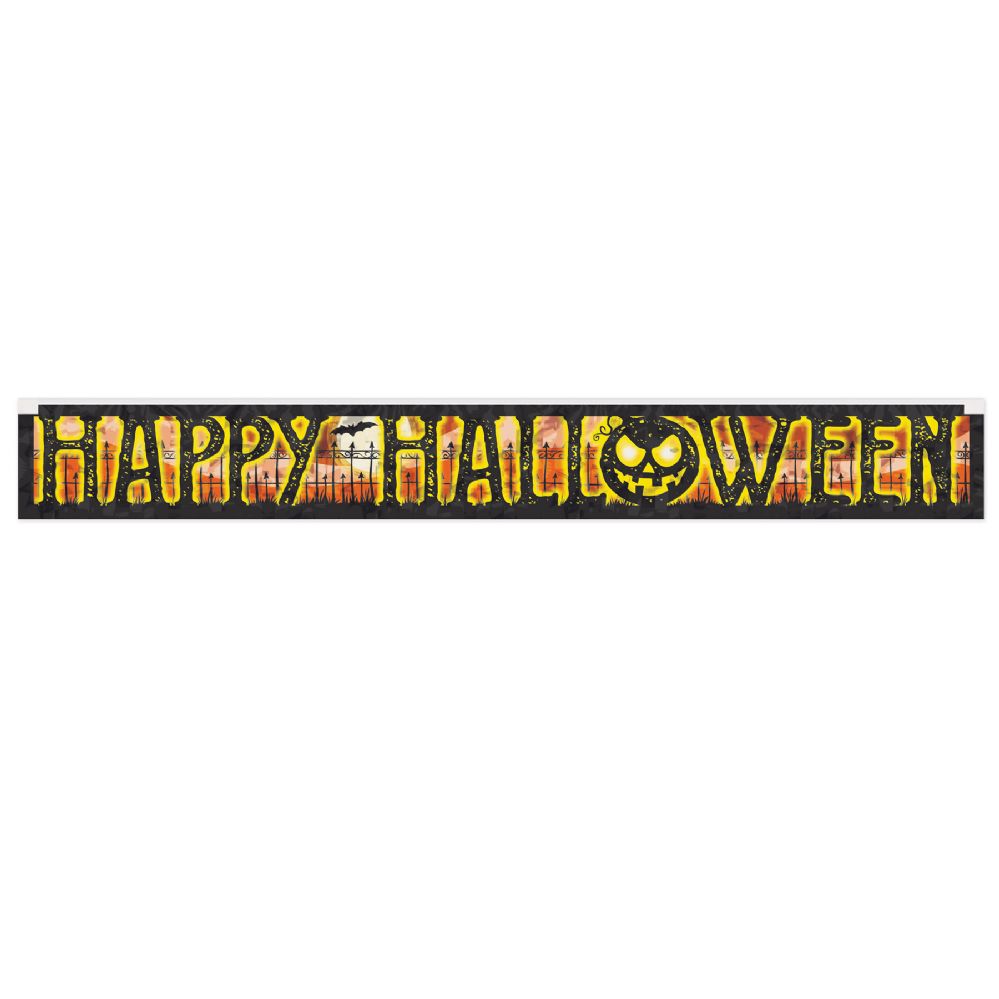 12 pieces of Metallic Happy Halloween Banner