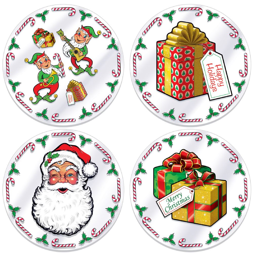 12 pieces of Plastic Santa's Workshop Placemats
