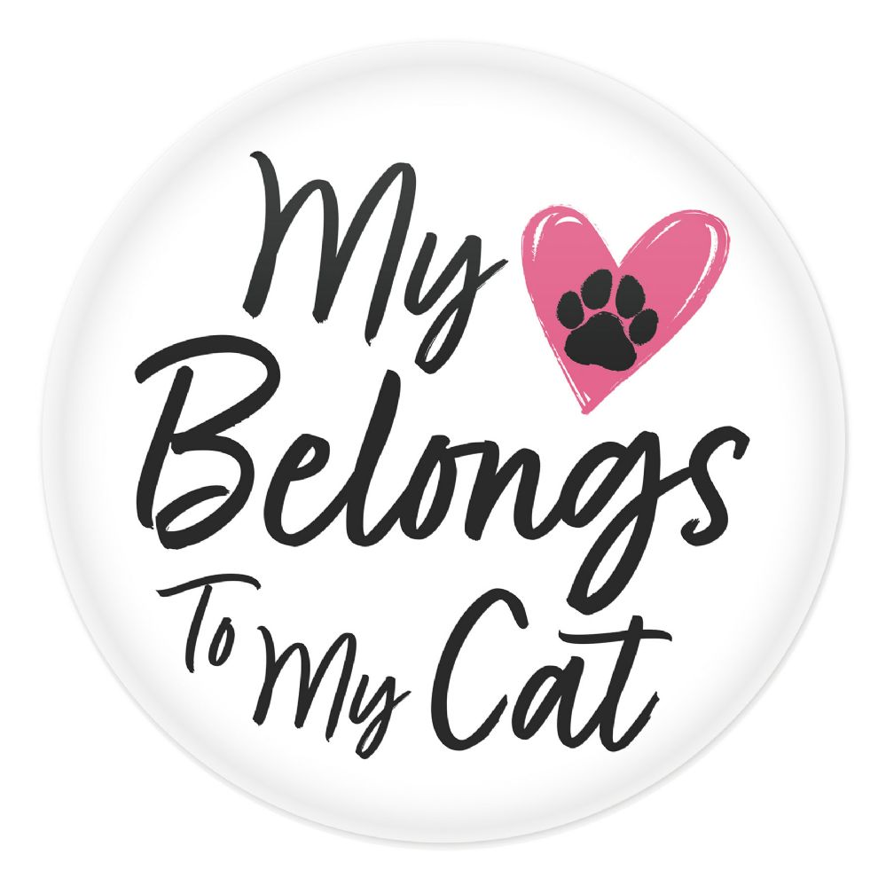 6 pieces of My Heart Belongs To My Cat Button