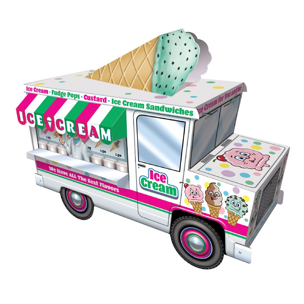 12 pieces of 3-D Ice Cream Truck Centerpiece