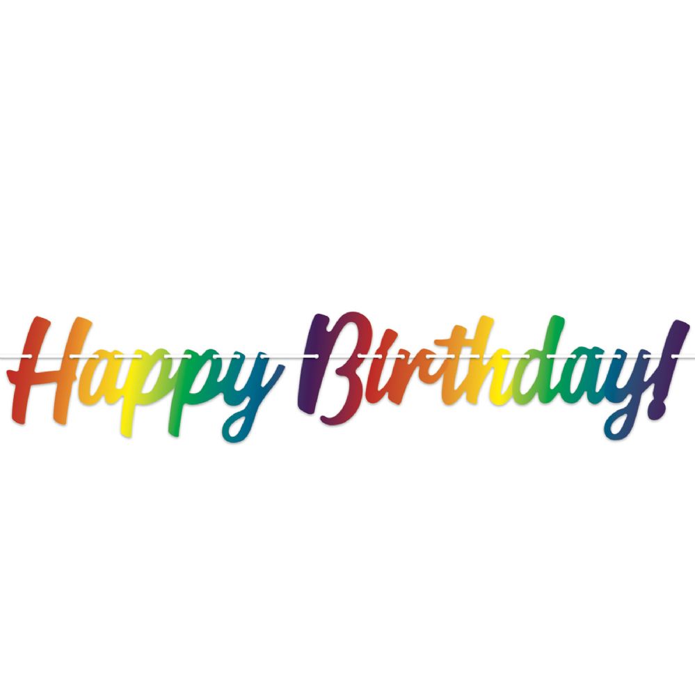 12 pieces Happy Birthday! Streamer - Streamers & Confetti