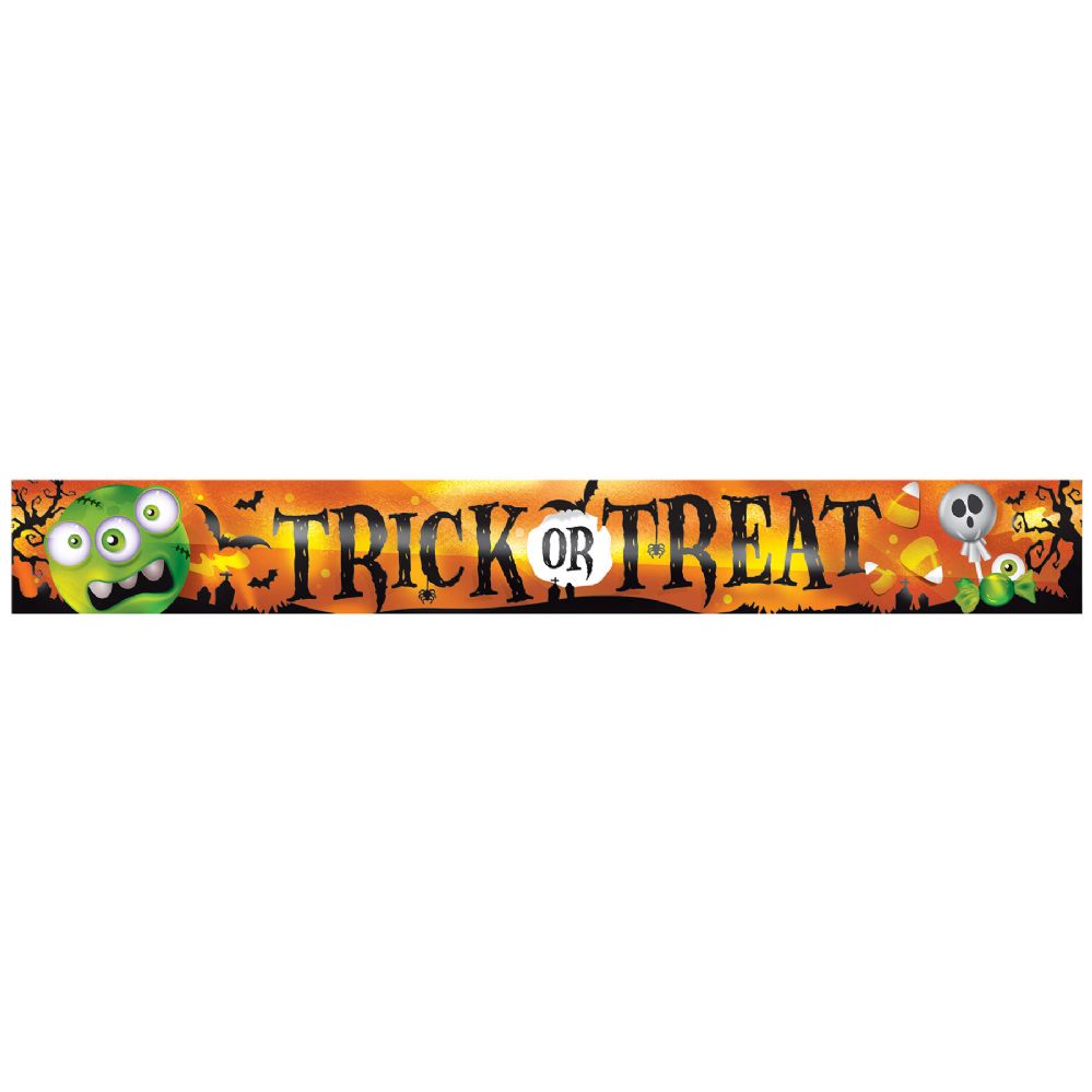 12 pieces of Metallic Trick Or Treat Banner