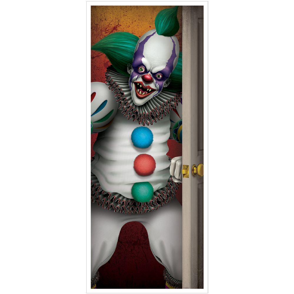 12 pieces Creepy Clown Door Cover - Photo Prop Accessories & Door Cover