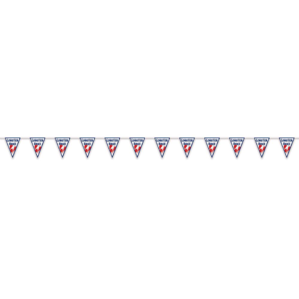 12 pieces of Lobster Bake Pennant Banner