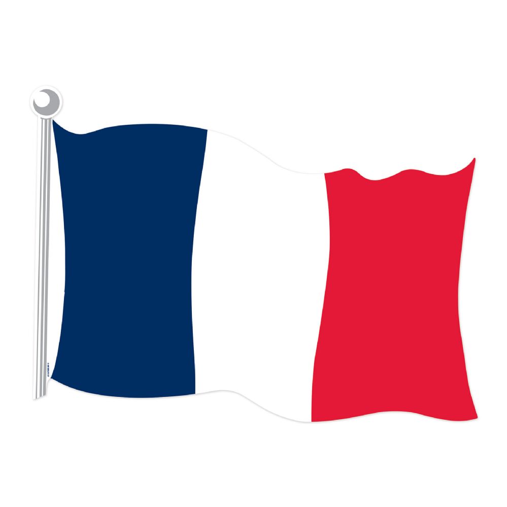 24 pieces French Flag Cutout - Hanging Decorations & Cut Out