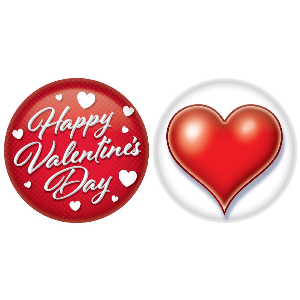 12 pieces of Valentine's Day Buttons