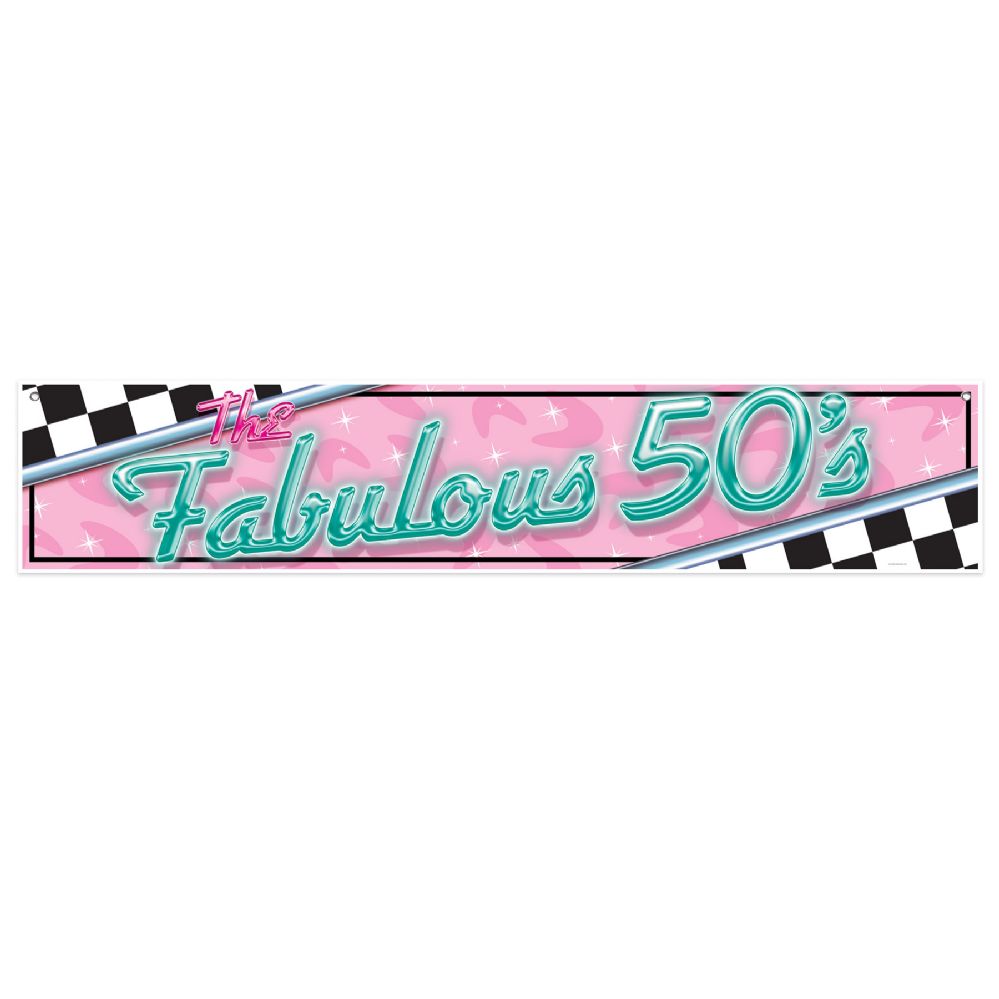 12 pieces The Fabulous 50's Banner - Party Banners