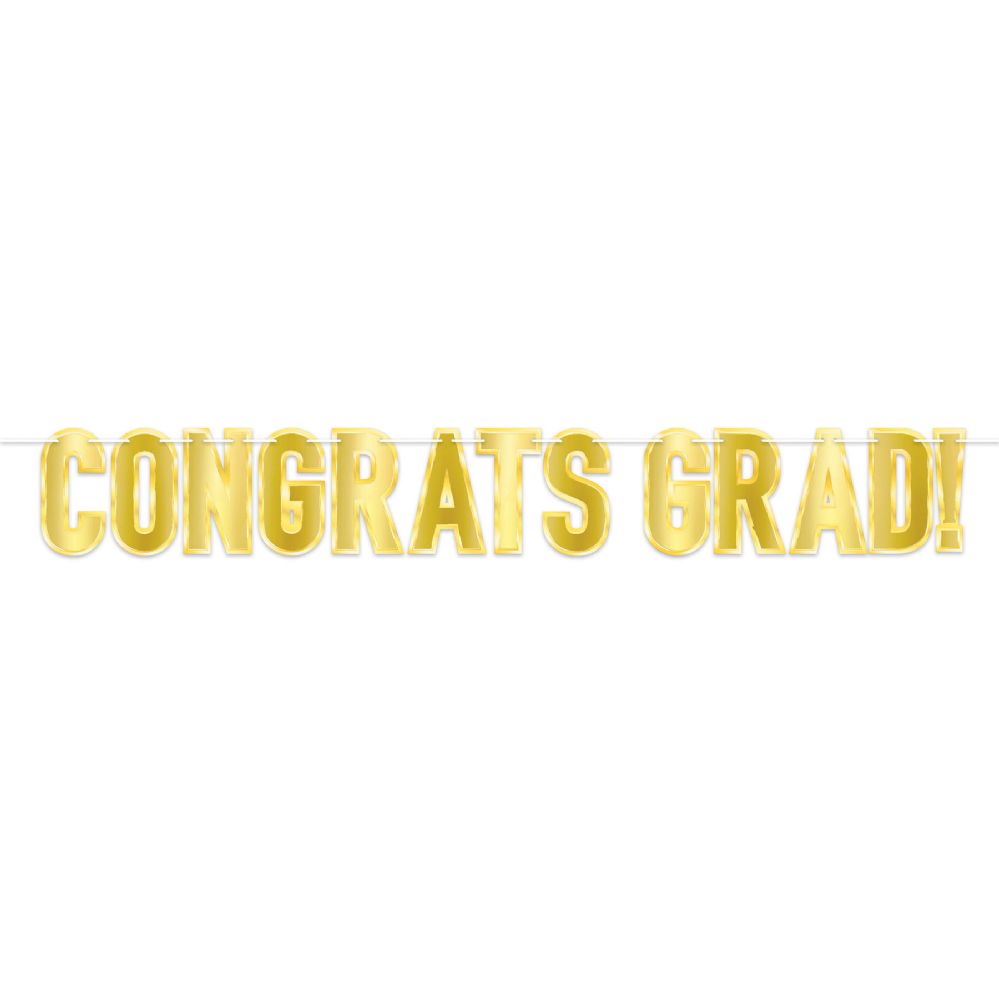 12 pieces Foil Congrats Grad! Streamer - Streamers & Confetti