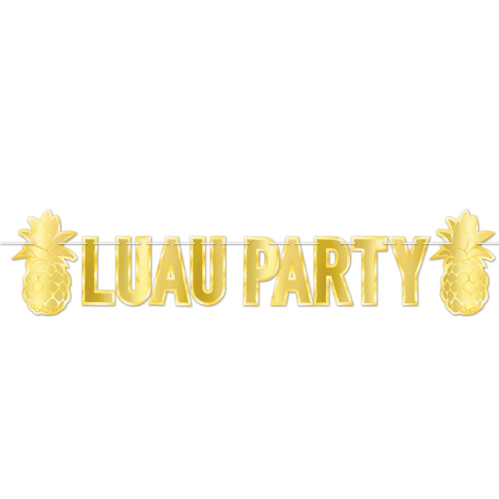 12 pieces Foil Luau Party Streamer - Streamers & Confetti